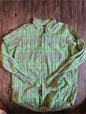 Polo by Ralph Lauren Green Plaid Long-Sleeve Button-Down Shirt